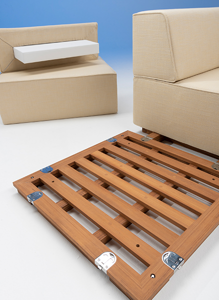 Bruns Yachtausstattung Loungemöbel Befestigungssystem