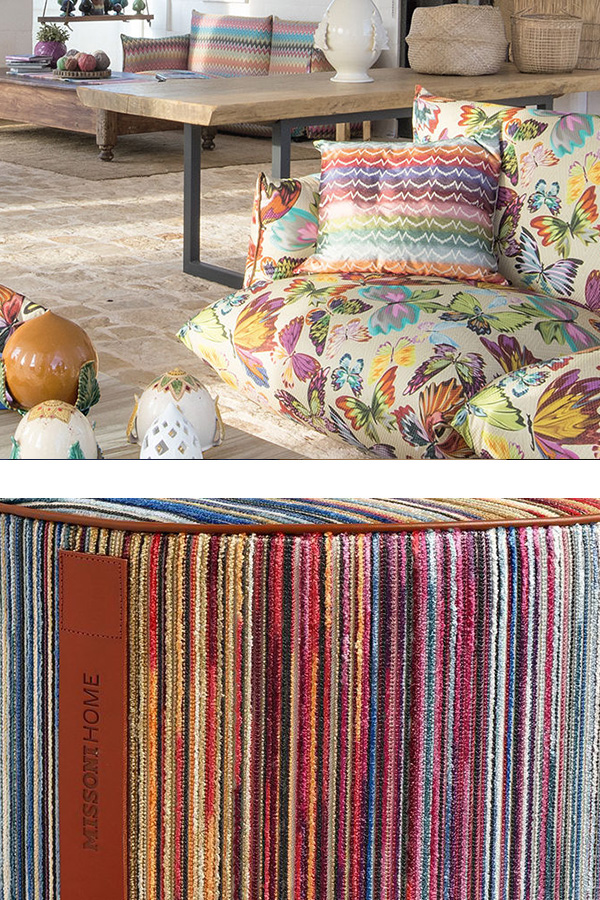 Missoni Home Decor Deko Kissen Hüllen Design Muster und Santiago Puff Pouf